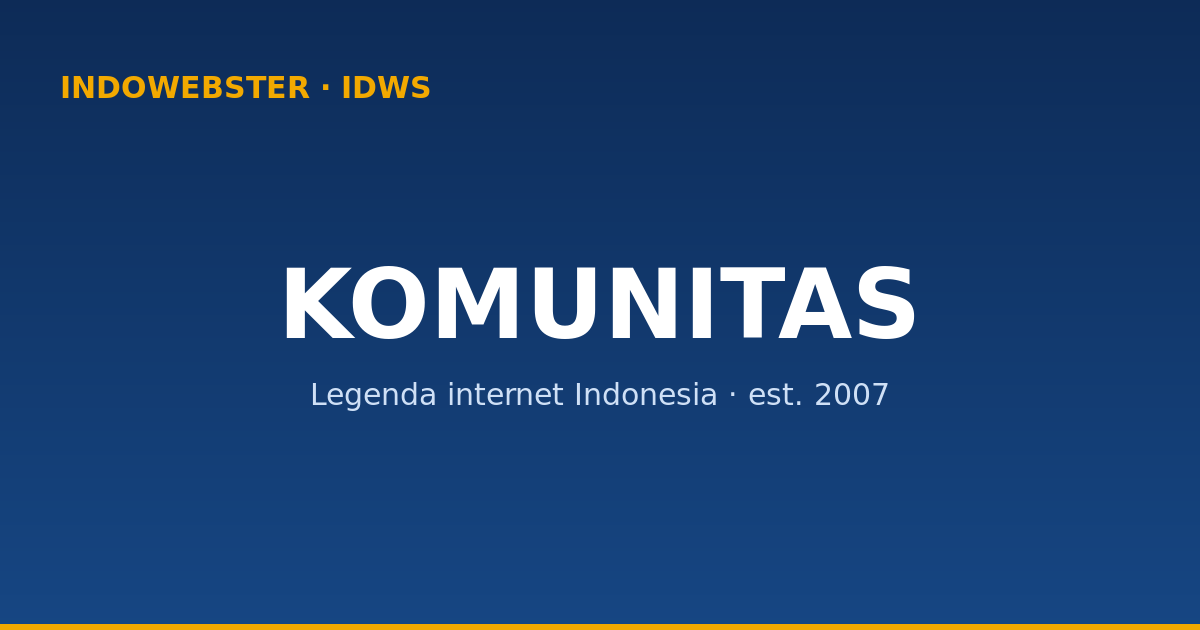 Forum IDWS: Salah Satu Komunitas Online Terbesar Indonesia