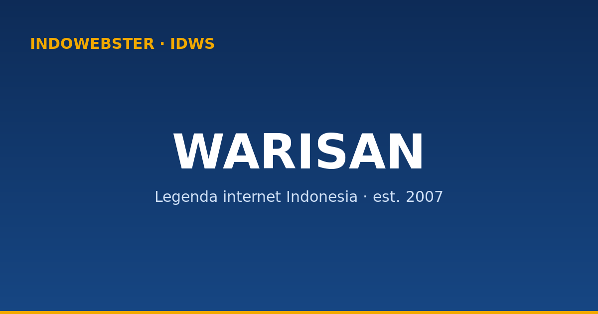 Indowebster Kembali: Babak Baru Sang Legenda